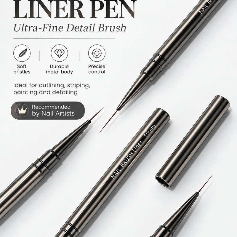 Ultra‑Fine Nail Liner Brush 6‑ - огляд і ціна Tippet Line